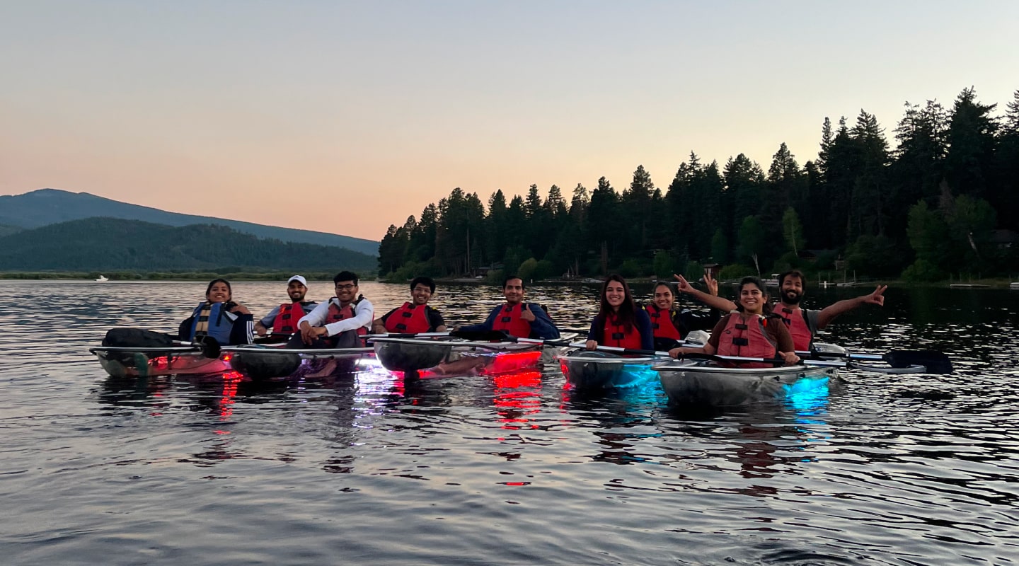 crater lake kayaking tour evening