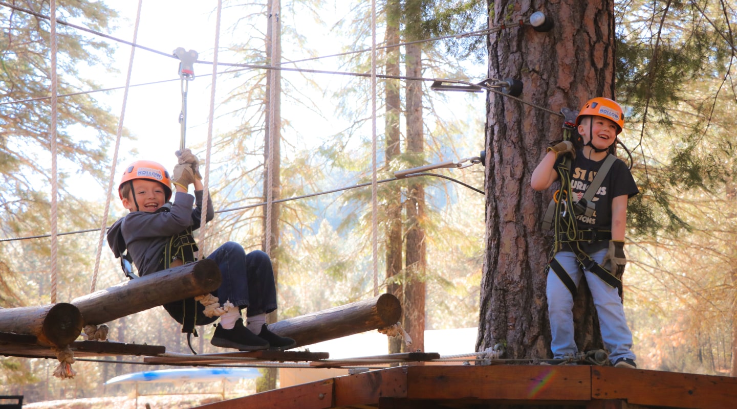 crater lake zip lining for kids