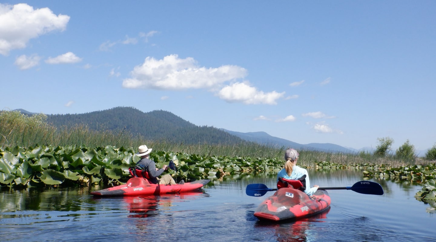 kayaking near crater lake